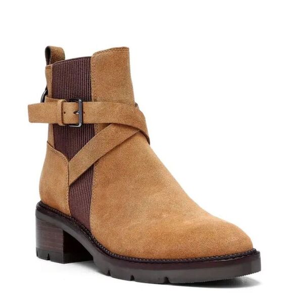 Donald Pliner Savvy Boots‎ WomensBrown Suede Ankle 10M NWOB